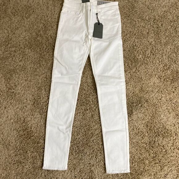 New w tag All Saints Mast fray white jeans/pants Sz 26 - Picture 8 of 10